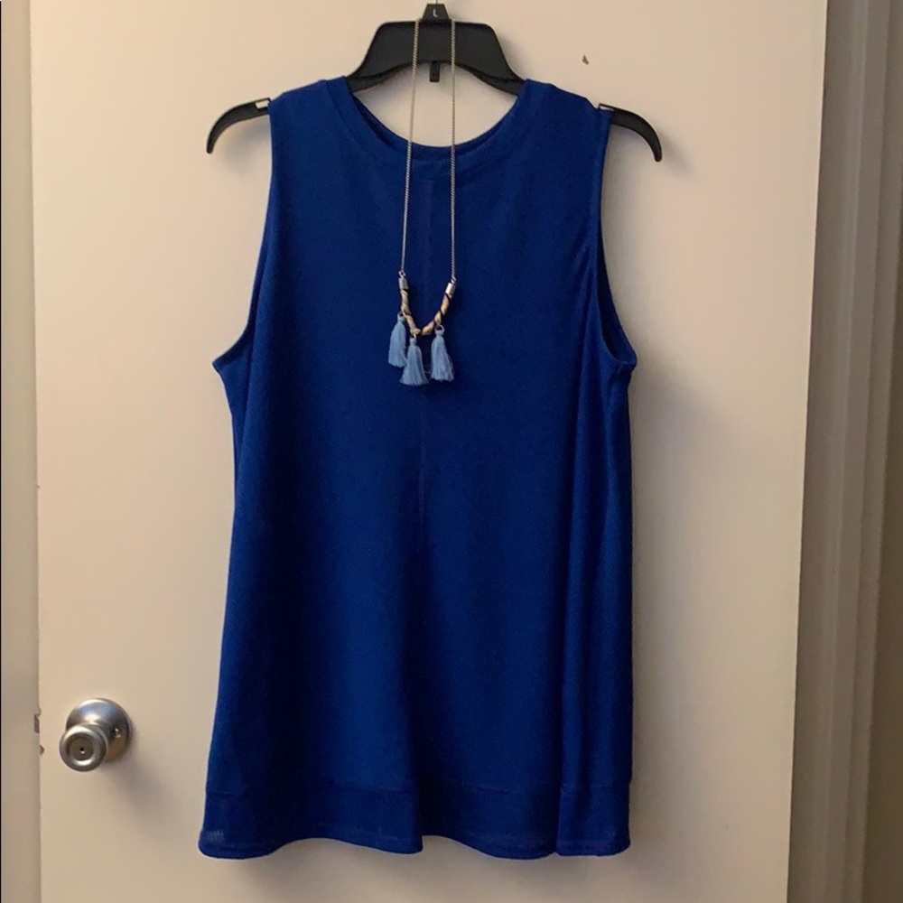 Apt. 9 Sleeveless Royal Blue Top Size L